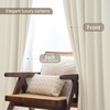 image:imageDriftAway 100 Blackout Linen Curtains for Bedroom 84 Inches Long Drape Farmhouse Thermal Insulated 3 Inch Rod Pocket Back Tab Full Light Blocking 2 Panels for Living Room NurseryLight Linen