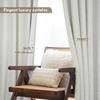 image:imageDriftAway 100 Blackout Linen Curtains for Bedroom 84 Inches Long Drape Farmhouse Thermal Insulated 3 Inch Rod Pocket Back Tab Full Light Blocking 2 Panels for Living Room NurseryIvory