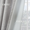 image:imageDriftAway 100 Blackout Linen Curtains for Bedroom 84 Inches Long Drape Farmhouse Thermal Insulated 3 Inch Rod Pocket Back Tab Full Light Blocking 2 Panels for Living Room NurseryGrey