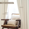 image:imageDriftAway 100 Blackout Linen Curtains for Bedroom 84 Inches Long Drape Farmhouse Thermal Insulated 3 Inch Rod Pocket Back Tab Full Light Blocking 2 Panels for Living Room NurseryLight Linen
