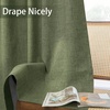 image:imageDriftAway 100 Blackout Linen Curtains for Bedroom 84 Inches Long Drape Farmhouse Thermal Insulated 3 Inch Rod Pocket Back Tab Full Light Blocking 2 Panels for Living Room NurseryOlive Green