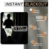 image:imageDriftAway 100 Blackout Linen Curtains for Bedroom 84 Inches Long Drape Farmhouse Thermal Insulated 3 Inch Rod Pocket Back Tab Full Light Blocking 2 Panels for Living Room NurseryLight Linen