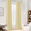 image:imageDriftAway 100 Blackout Linen Curtains for Bedroom 84 Inches Long Drape Farmhouse Thermal Insulated 3 Inch Rod Pocket Back Tab Full Light Blocking 2 Panels for Living Room NurseryYellow
