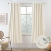 image:imageDriftAway 100 Blackout Linen Curtains for Bedroom 84 Inches Long Drape Farmhouse Thermal Insulated 3 Inch Rod Pocket Back Tab Full Light Blocking 2 Panels for Living Room NurseryLight Linen