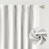 image:imageDriftAway 100 Blackout Linen Curtains for Bedroom 84 Inches Long Drape Farmhouse Thermal Insulated 3 Inch Rod Pocket Back Tab Full Light Blocking 2 Panels for Living Room NurseryCream Linen