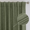 image:imageDriftAway 100 Blackout Linen Curtains for Bedroom 84 Inches Long Drape Farmhouse Thermal Insulated 3 Inch Rod Pocket Back Tab Full Light Blocking 2 Panels for Living Room NurseryOlive Green