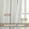image:imageDriftAway 100 Blackout Linen Curtains for Bedroom 84 Inches Long Drape Farmhouse Thermal Insulated 3 Inch Rod Pocket Back Tab Full Light Blocking 2 Panels for Living Room NurseryIvory