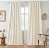 image:imageDriftAway 100 Blackout Linen Curtains for Bedroom 84 Inches Long Drape Farmhouse Thermal Insulated 3 Inch Rod Pocket Back Tab Full Light Blocking 2 Panels for Living Room NurseryLight Linen