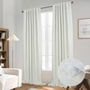 image:imageDriftAway 100 Blackout Linen Curtains for Bedroom 84 Inches Long Drape Farmhouse Thermal Insulated 3 Inch Rod Pocket Back Tab Full Light Blocking 2 Panels for Living Room NurseryIvory