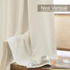image:imageDriftAway 100 Blackout Linen Curtains for Bedroom 84 Inches Long Drape Farmhouse Thermal Insulated 3 Inch Rod Pocket Back Tab Full Light Blocking 2 Panels for Living Room NurseryLight Linen