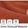 image:imageDriftAway 100 Blackout Linen Curtains for Bedroom 84 Inches Long Drape Farmhouse Thermal Insulated 3 Inch Rod Pocket Back Tab Full Light Blocking 2 Panels for Living Room NurseryBurnt Orange