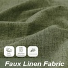 image:imageDriftAway 100 Blackout Linen Curtains for Bedroom 84 Inches Long Drape Farmhouse Thermal Insulated 3 Inch Rod Pocket Back Tab Full Light Blocking 2 Panels for Living Room NurseryOlive Green