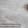 image:imageDriftAway 100 Blackout Linen Curtains for Bedroom 84 Inches Long Drape Farmhouse Thermal Insulated 3 Inch Rod Pocket Back Tab Full Light Blocking 2 Panels for Living Room NurseryGrey