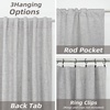 image:imageDriftAway 100 Blackout Linen Curtains for Bedroom 84 Inches Long Drape Farmhouse Thermal Insulated 3 Inch Rod Pocket Back Tab Full Light Blocking 2 Panels for Living Room NurseryGrey