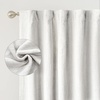 image:imageDriftAway 100 Blackout Linen Curtains for Bedroom 84 Inches Long Drape Farmhouse Thermal Insulated 3 Inch Rod Pocket Back Tab Full Light Blocking 2 Panels for Living Room NurseryCream Linen