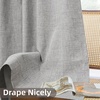 image:imageDriftAway 100 Blackout Linen Curtains for Bedroom 84 Inches Long Drape Farmhouse Thermal Insulated 3 Inch Rod Pocket Back Tab Full Light Blocking 2 Panels for Living Room NurseryGrey