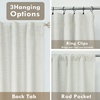 image:imageDriftAway 100 Blackout Linen Curtains for Bedroom 84 Inches Long Drape Farmhouse Thermal Insulated 3 Inch Rod Pocket Back Tab Full Light Blocking 2 Panels for Living Room NurseryIvory