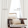 image:imageDriftAway 100 Blackout Linen Curtains for Bedroom 84 Inches Long Drape Farmhouse Thermal Insulated 3 Inch Rod Pocket Back Tab Full Light Blocking 2 Panels for Living Room NurseryCream Linen