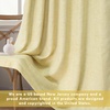image:imageDriftAway 100 Blackout Linen Curtains for Bedroom 84 Inches Long Drape Farmhouse Thermal Insulated 3 Inch Rod Pocket Back Tab Full Light Blocking 2 Panels for Living Room NurseryYellow