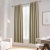 image:imageDriftAway 100 Blackout Linen Curtains for Bedroom 84 Inches Long Drape Farmhouse Thermal Insulated 3 Inch Rod Pocket Back Tab Full Light Blocking 2 Panels for Living Room NurseryLight Khaki Llinen