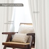 image:imageDriftAway 100 Blackout Linen Curtains for Bedroom 84 Inches Long Drape Farmhouse Thermal Insulated 3 Inch Rod Pocket Back Tab Full Light Blocking 2 Panels for Living Room NurseryCream Linen