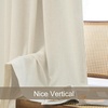 image:imageDriftAway 100 Blackout Linen Curtains for Bedroom 84 Inches Long Drape Farmhouse Thermal Insulated 3 Inch Rod Pocket Back Tab Full Light Blocking 2 Panels for Living Room NurseryLight Linen