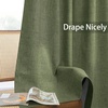 image:imageDriftAway 100 Blackout Linen Curtains for Bedroom 84 Inches Long Drape Farmhouse Thermal Insulated 3 Inch Rod Pocket Back Tab Full Light Blocking 2 Panels for Living Room NurseryOlive Green