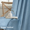 image:imageDriftAway 100 Blackout Linen Curtains for Bedroom 84 Inches Long Drape Farmhouse Thermal Insulated 3 Inch Rod Pocket Back Tab Full Light Blocking 2 Panels for Living Room NurseryDusty Blue