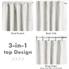 image:imageDriftAway 100 Blackout Linen Curtains for Bedroom 84 Inches Long Drape Farmhouse Thermal Insulated 3 Inch Rod Pocket Back Tab Full Light Blocking 2 Panels for Living Room NurseryCream Linen