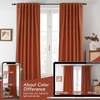 image:imageDriftAway 100 Blackout Linen Curtains for Bedroom 84 Inches Long Drape Farmhouse Thermal Insulated 3 Inch Rod Pocket Back Tab Full Light Blocking 2 Panels for Living Room NurseryBurnt Orange