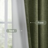 image:imageDriftAway 100 Blackout Linen Curtains for Bedroom 84 Inches Long Drape Farmhouse Thermal Insulated 3 Inch Rod Pocket Back Tab Full Light Blocking 2 Panels for Living Room NurseryOlive Green