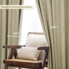 image:imageDriftAway 100 Blackout Linen Curtains for Bedroom 84 Inches Long Drape Farmhouse Thermal Insulated 3 Inch Rod Pocket Back Tab Full Light Blocking 2 Panels for Living Room NurseryLight Khaki Llinen