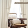 image:imageDriftAway 100 Blackout Linen Curtains for Bedroom 84 Inches Long Drape Farmhouse Thermal Insulated 3 Inch Rod Pocket Back Tab Full Light Blocking 2 Panels for Living Room NurseryLight Linen