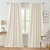 image:imageDriftAway 100 Blackout Linen Curtains for Bedroom 84 Inches Long Drape Farmhouse Thermal Insulated 3 Inch Rod Pocket Back Tab Full Light Blocking 2 Panels for Living Room NurseryLight Linen