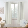 image:imageDriftAway 100 Blackout Linen Curtains for Bedroom 84 Inches Long Drape Farmhouse Thermal Insulated 3 Inch Rod Pocket Back Tab Full Light Blocking 2 Panels for Living Room NurseryIvory