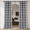 image:imageDriftAway Buffalo Plaid Blackout Curtains 2 Panels W52 x L54 RedBlack