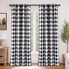 image:imageDriftAway Buffalo Plaid Blackout Curtains 2 Panels W52 x L54 RedBlack