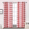 image:imageDriftAway Buffalo Plaid Blackout Curtains 2 Panels W52 x L54 RedRed