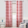 image:imageDriftAway Buffalo Plaid Blackout Curtains 2 Panels W52 x L54 RedRed