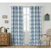 image:imageDriftAway Buffalo Plaid Blackout Curtains 2 Panels W52 x L54 RedWovendusty Blue