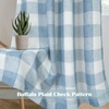 image:imageDriftAway Buffalo Plaid Blackout Curtains 2 Panels W52 x L54 RedWovendusty Blue