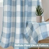 image:imageDriftAway Buffalo Plaid Blackout Curtains 2 Panels W52 x L54 RedWovendusty Blue