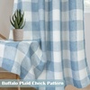 image:imageDriftAway Buffalo Plaid Blackout Curtains 2 Panels W52 x L54 RedWovendusty Blue