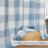 image:imageDriftAway Buffalo Plaid Blackout Curtains 2 Panels W52 x L54 RedWovendusty Blue