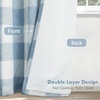 image:imageDriftAway Buffalo Plaid Blackout Curtains 2 Panels W52 x L54 RedWovendusty Blue