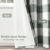 image:imageDriftAway Buffalo Plaid Blackout Curtains 2 Panels W52 x L54 RedWovenloden Green