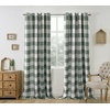 image:imageDriftAway Buffalo Plaid Blackout Curtains 2 Panels W52 x L54 RedWovenloden Green