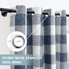 image:imageDriftAway Buffalo Plaid Blackout Curtains 2 Panels W52 x L54 RedWovennavy Blue