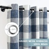 image:imageDriftAway Buffalo Plaid Blackout Curtains 2 Panels W52 x L54 RedWovennavy Blue