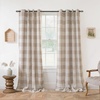 image:imageDriftAway Buffalo Plaid Blackout Curtains 2 Panels W52 x L54 RedWoventaupe